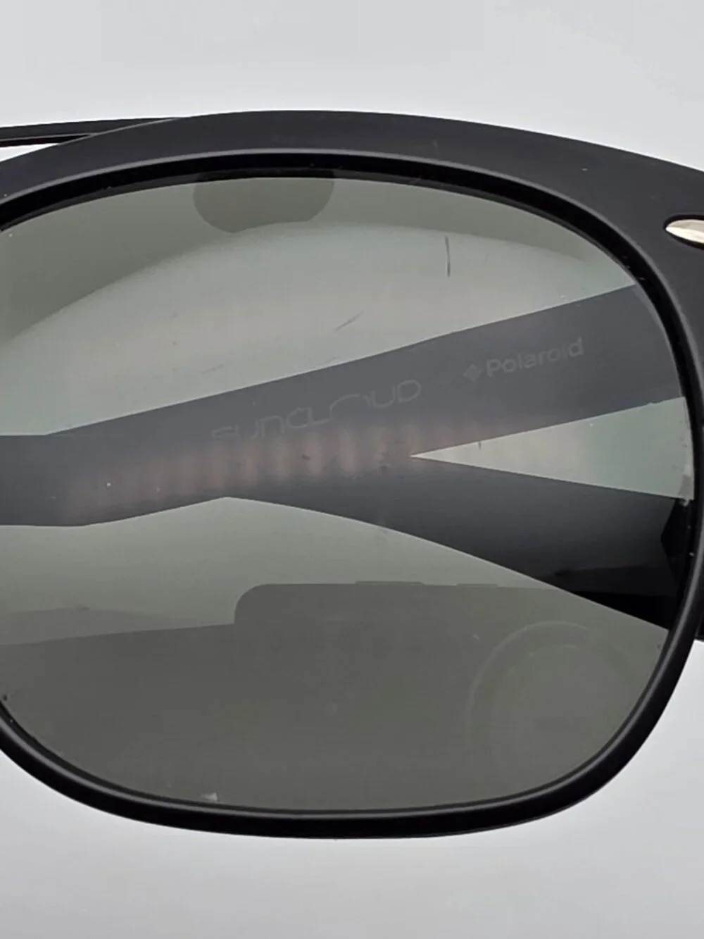 Suncloud Tabor Black Frame Polarized Grey/Green Lens Aviator Sunglasses w/ Case